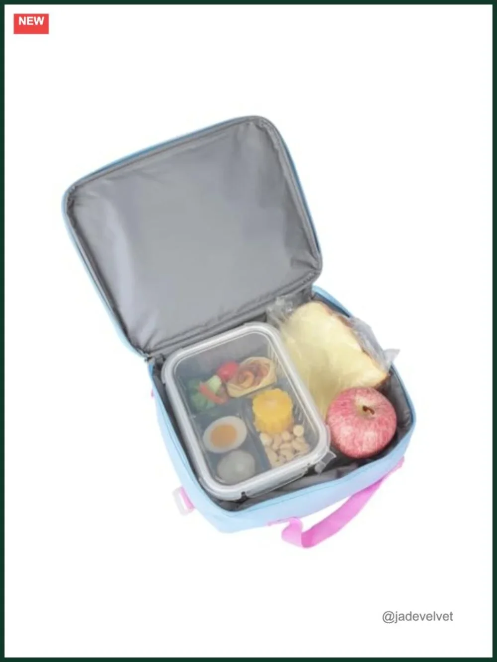 Holographic Backpack Lunch Set with Detachable Lunch Kit & Keychain